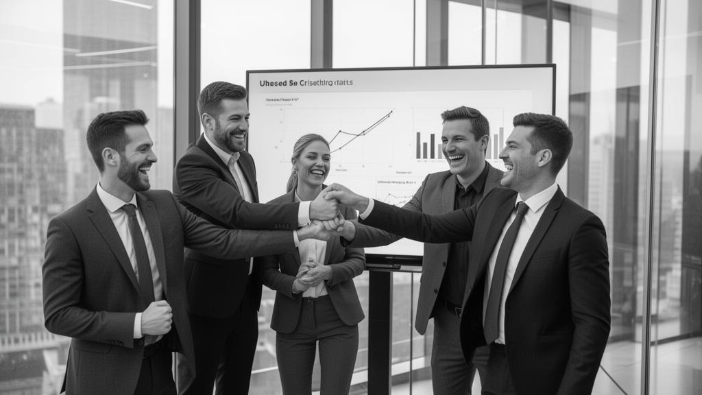 Управленческая команда обсуждает результаты корпоративного обучения